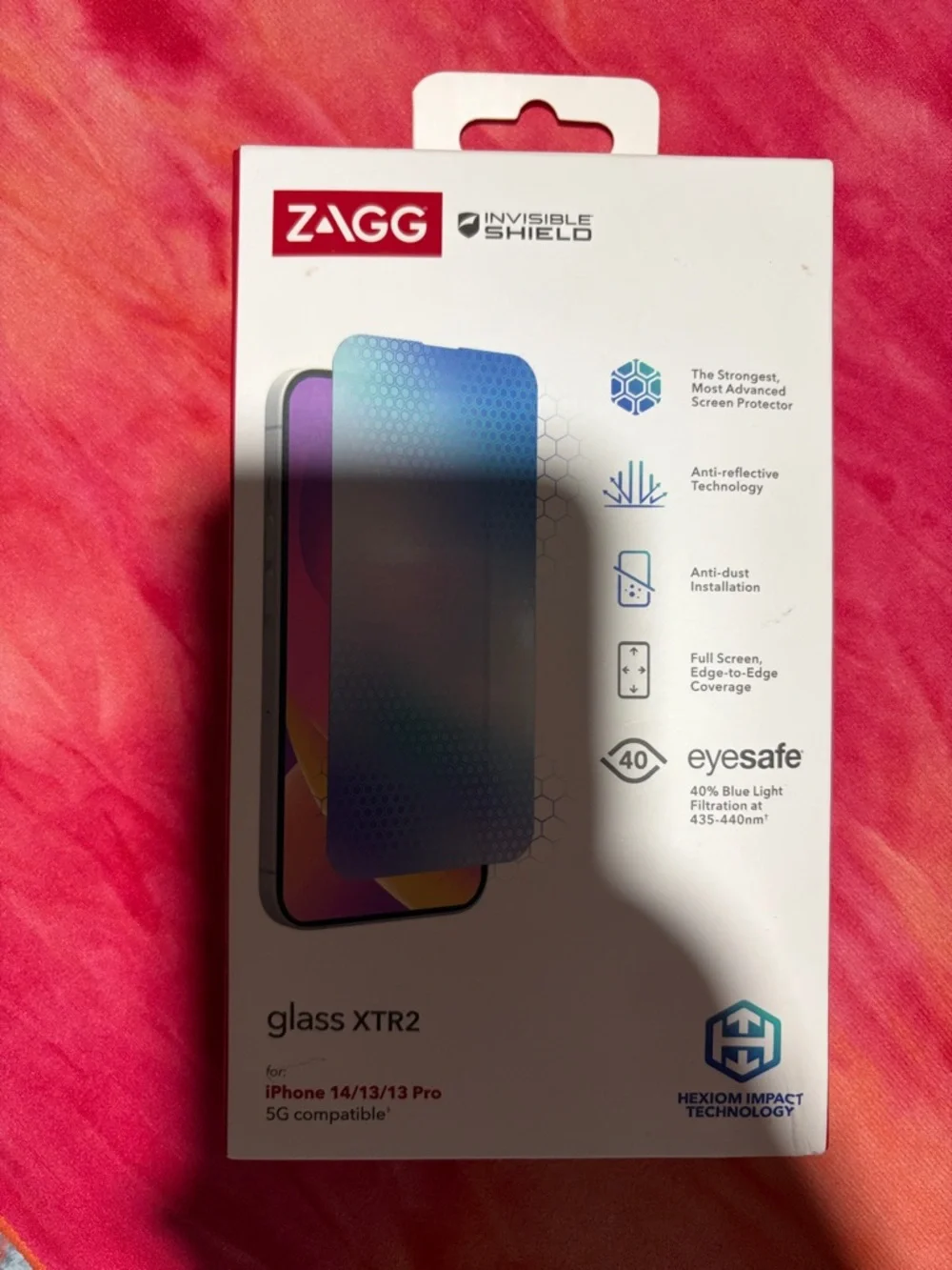 Zagg Glass XTR2 Screen Protector for iPhone 14/13/13 Pro - Blue